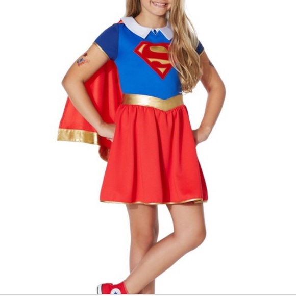 Spirit Other - NWT Child Supergirl Costume - DC Super Hero Girls Sz: Medium 8-10